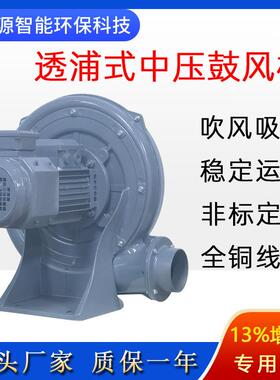 透浦离心中压NSP风机C式X10A送风除尘气力管道输送40005W-中压鼓