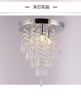 山轻奢珠ZVK水过道玄关客晶厅装饰水中灯具吸灯顶灯欧美