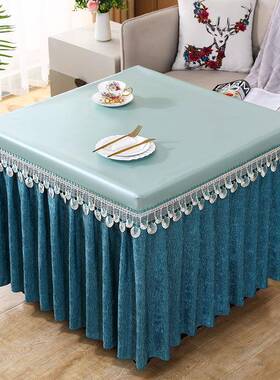 防水防油桌罩方桌电布桌烤F98S79SS火桌罩正罩方形防尘皮垂纱炉罩