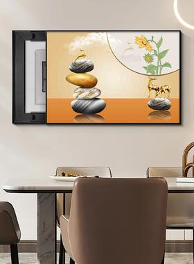 向日葵电表箱饰遮挡横款现代简约配电箱餐厅总关开挂KWO装画画轻