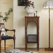 卧复古实木法式 玄关桌地玄关柜客物厅落移842动边柜走廊过道室置