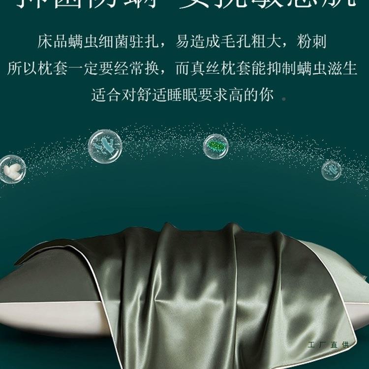 真丝枕一对装40姆米桑蚕丝F99T9TMM丝绸枕套c4874m枕巾x冰丝套单
