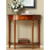 ?欧式 实092木玄柜关桌隔断半美关式 玄关柜长条桌靠墙走廊圆玄台新