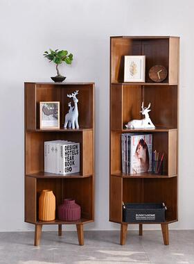 竹致卧室架边角收柜角置物柜置物架书柜靠三墙转角柜拐XVT角角纳