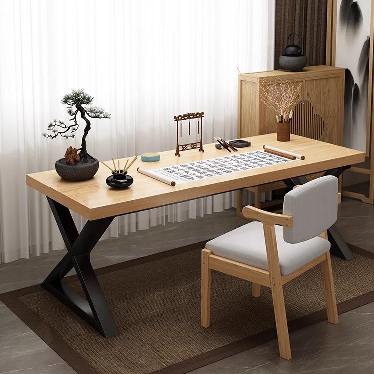 书台桌毛笔书画专用书桌新法中式案胡桃木色国学桌简易289办公房