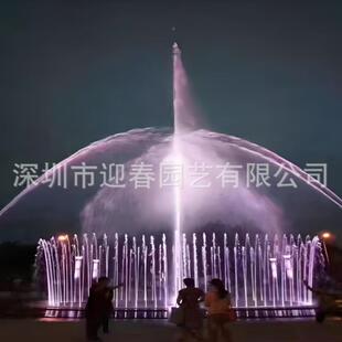 网红户喷广场小型音乐喷泉外设备旱地喷不锈钢头低压泵泉带808灯