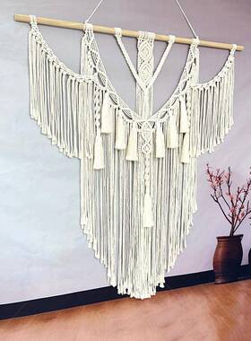 zy526波西米内亚家居毯装饰挂毯手工编织棉绳壁间室民宿房背景布