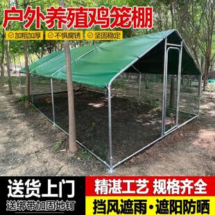 鸡笼家用鸡舍大号禽户外养子殖笼框架家搭建铁网养丝鸡鸭鹅NOI遮
