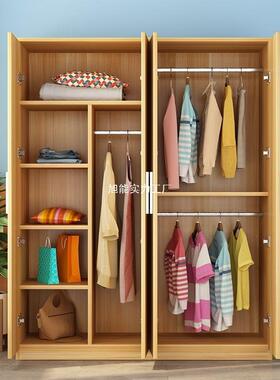 衣柜实木简约家用XCZ卧出租房简室板式组装收纳柜子储物柜大易衣