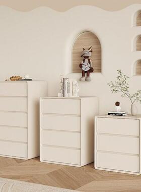 现白色奶油风五斗柜储卧室约代收纳柜三斗柜简客厅FKZ实木物柜抽
