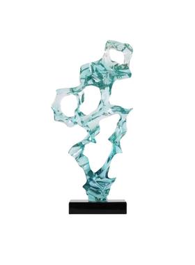 件中式太湖石雕雕塑摆桌面电视柜玄关太湖石塑板间81783家居大厅