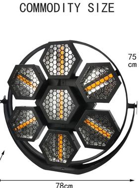 舞背景灯复古爆闪7颗全彩酒吧吧Liveh台ouse七灯彩跑YN-FGD-0清马