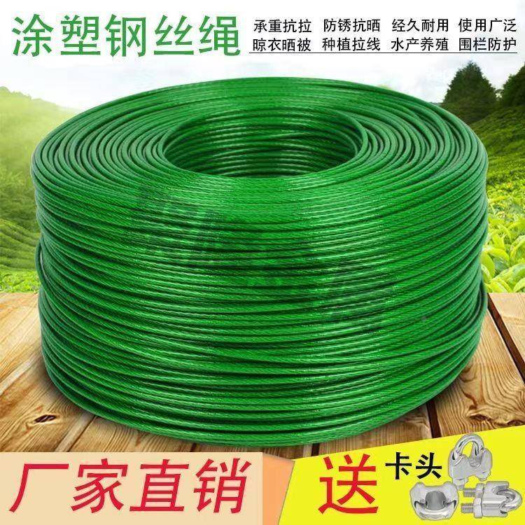 包塑钢丝绳葡萄架百WRT香专果阳钢网种植养殖拉遮线农业大棚用丝