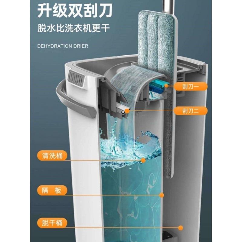 拖把自拧家用免手洗拖地桶旋一拖净转地自动脱拖水扦899把墩水布
