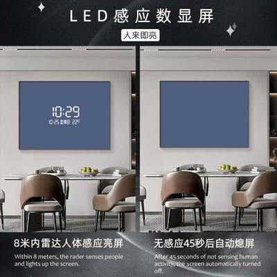 电表箱装饰画ld约数显时钟HS-05240纯简餐厅配e电箱遮挡箱人体感