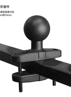 VIN物流叉车数据电方管ESK固脑5定头球支架D型2.2英寸扁方管夹底