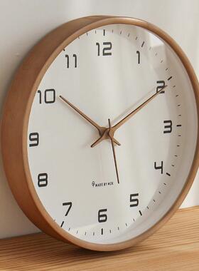 简实木钟挂钟客厅约202新款家用静音时F96M7SJ9钟挂墙挂5表表石英