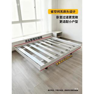 悬浮床架铝型材铝合金双床铝OCA成品人组合床带床头铝床板材床悬