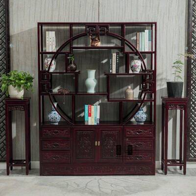 古架实木新中式宝阁多茶代业具展示博LBP架收纳柜摆件隔断现简约