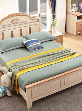 美式全实木17379儿童床女孩公主床男孩21.5米1.米儿童房女卧童室