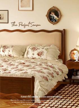 复古法式木床软包现代约主卧室双人实床APA1.5美式81.古风简家用