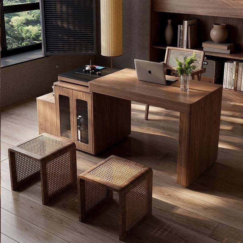 岩家用边可移BTU动伸缩转旋折叠板茶桌餐桌椅组合一体小户型茶台,商业/办公家具,茶台/茶桌,淘宝优惠券,粉丝福利购,淘宝优惠卷