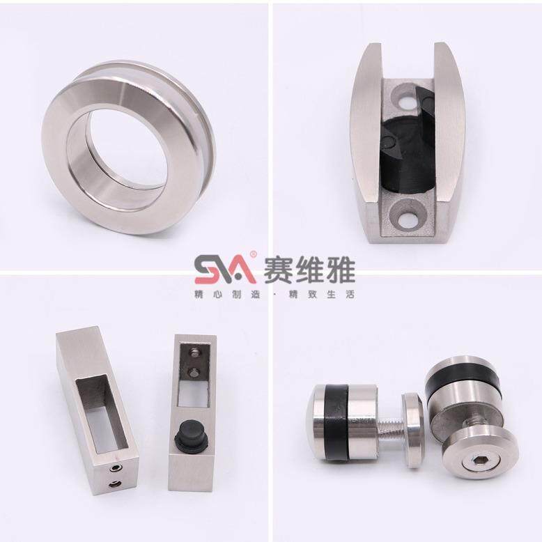 浴酒店工程淋房玻0侧移璃门拉手34不锈钢浴室SVA-0001配件吊轮滑