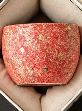 岩矿彩陶杯专主杯人高档个人用单大号洒金钵杯家用茶杯陶瓷品25JS