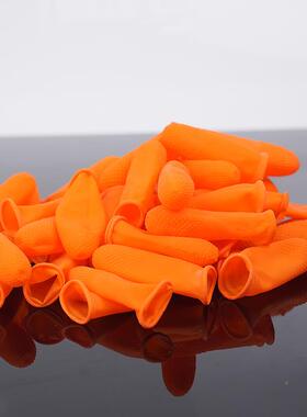 工橙色保护手指防滑手指套套间乳胶橙色L（1业手车指套