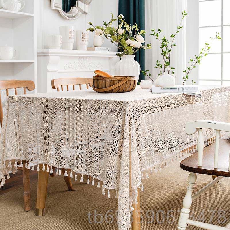 正品M.lfe 蕾美 法式高级感白色i桌布茶丝几垫长方形学餐桌甜品桌