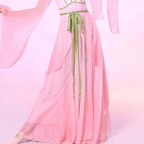 正品儿童古典舞演出飘逸纱衣扇汉子舞蹈练功服女中国风服艺考服表