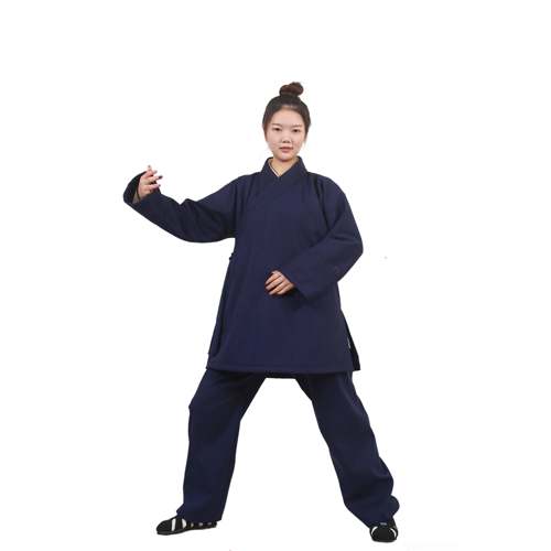 正品武当秋冬保加厚中厚长道袍三清领道服女加加绒练功服道士装服