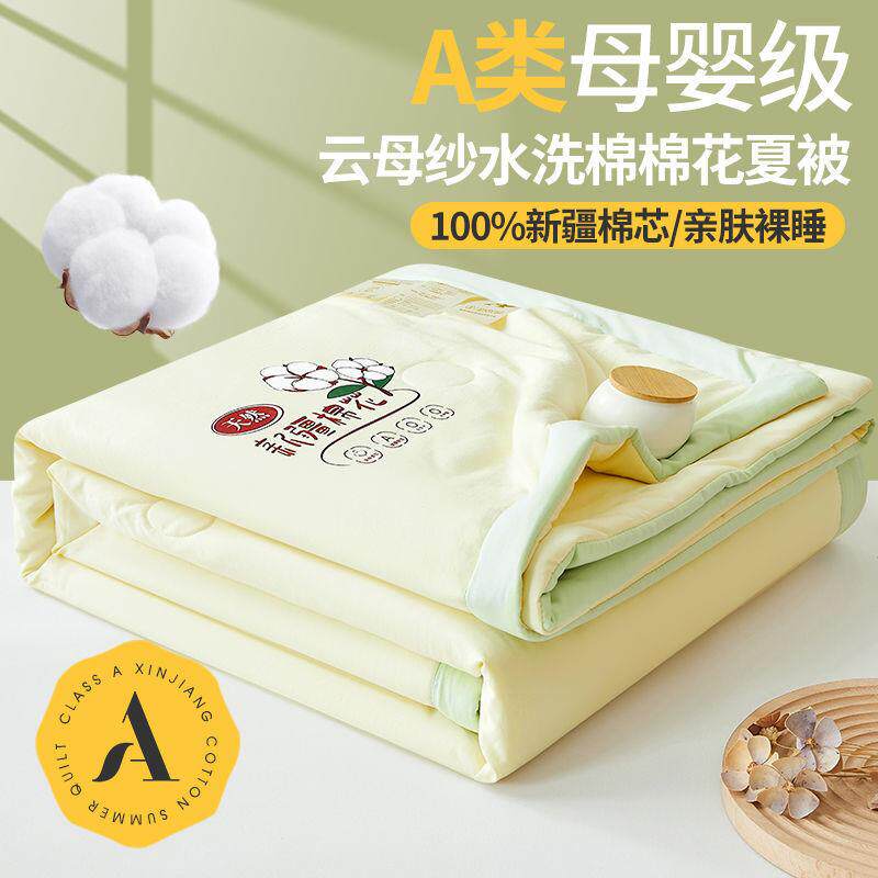 A类母婴级儿10学柳春家纺0%纯棉机夏被夏凉被可洗空调被夏季生童