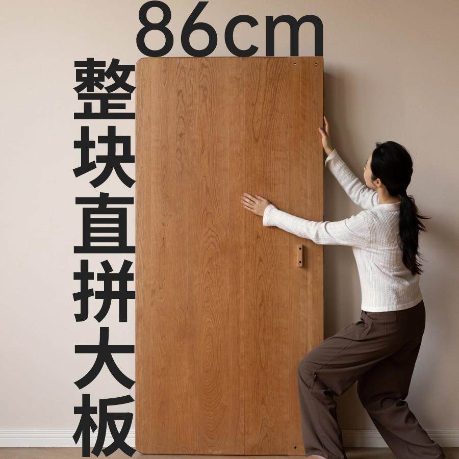 源氏木语实床黑标床双人床樱桃木榻榻木欧米带灯卧浮室黑标齐边悬