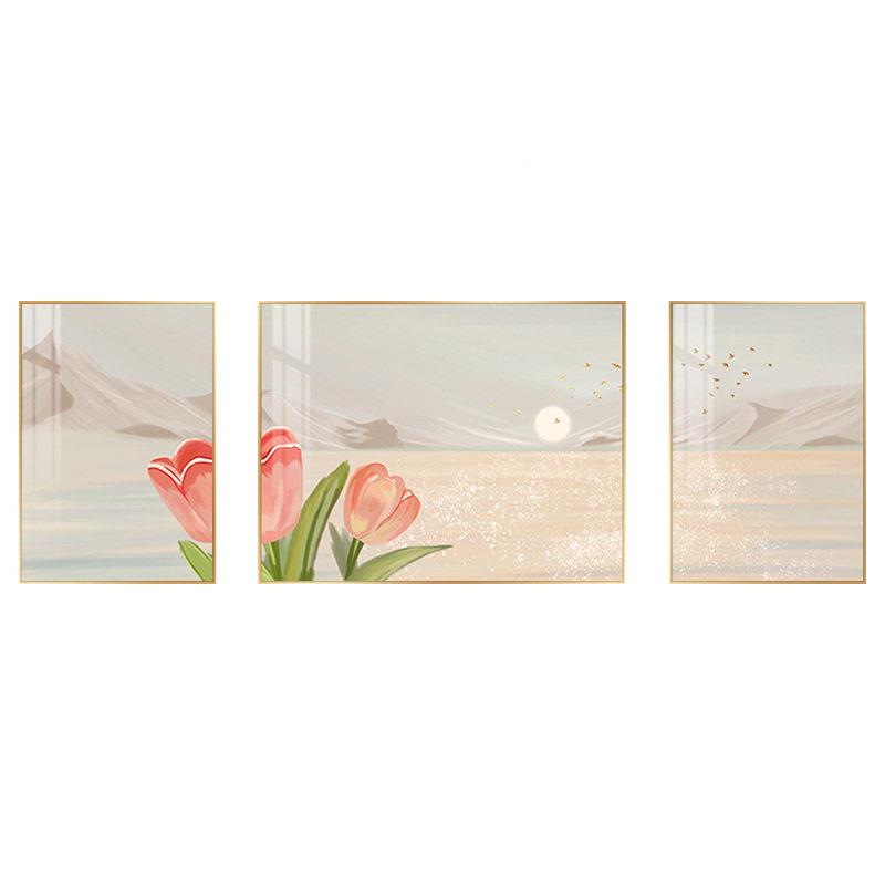 客厅装饰画小清现花卉沙发背景墙挂生如夏花画新风景20系26新款治