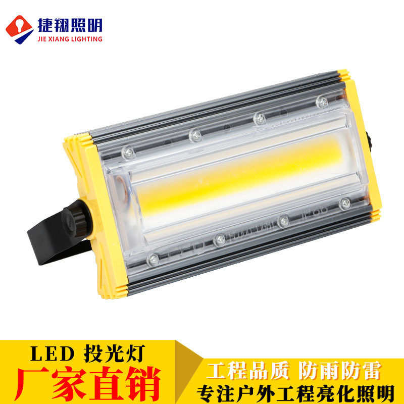 led投光灯室外照明庭院灯工厂房泛光灯户外大功率100W广告投射