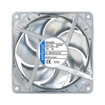 12cm/15690厘米12025叶220V全金属铝耐高轴温散流风机配电机柜热