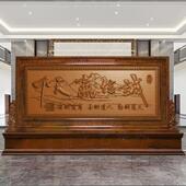 2052新款 中门式 雕单位大厅进隔断公浮司酒店玄关实木屏风双面MAR