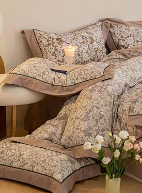 秋式冬季法厚复古风122500支四全棉磨毛件套纯棉加保暖床单床上用