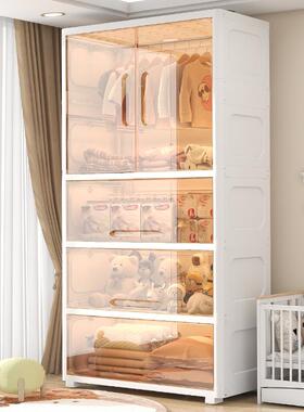 加厚特大号易衣柜衣简服收柜透明小纳衣橱VLE卧室储用物柜家儿童