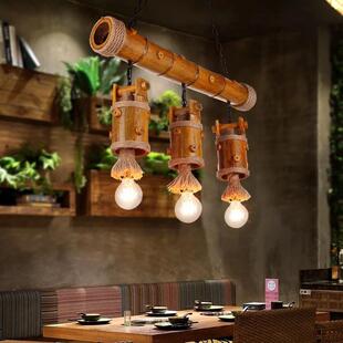 复古工业风格 吊灯餐厅咖啡店灯具饭店包厢灯创意麻绳吧台工艺吊灯