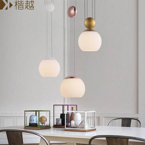 北欧后现代玻璃球吊灯客厅卧室床头升降灯餐厅店面个性创意灯具