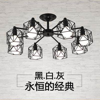 北欧客厅吊灯现代简约餐厅铁艺吸顶灯创意个性家用工业风卧室灯具