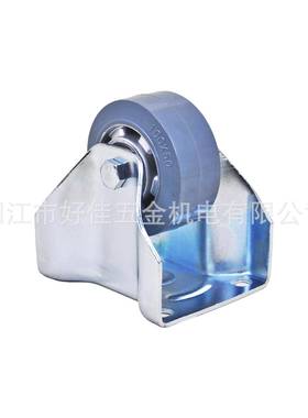 产品100X5牌0mm好佳欧款静音铝100X50芯灰色弹力橡定胶脚向轮