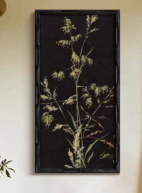 法式小众艺术装客厅饰画餐玄关中厅古风轻奢壁黑白简画约Y116谷物