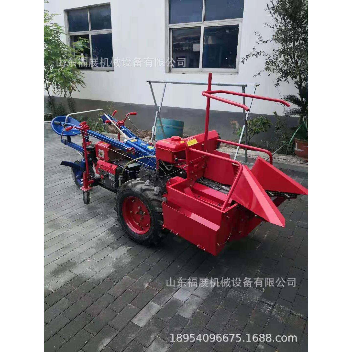 单行玉米收获机米手扶玉米收割秆秸粉还田机碎QUZ家用玉扒皮收获