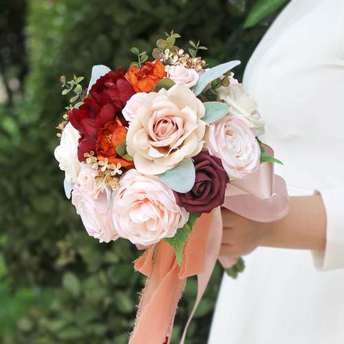 仿真婚礼新娘手花森系户捧结婚拍照外道具伴娘花闺SP-LY202蜜手拿