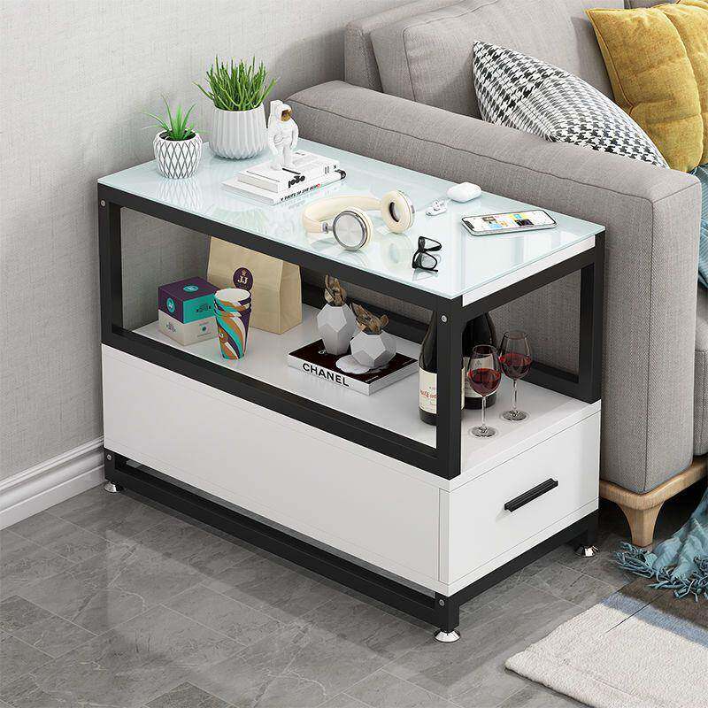 沙发无品牌/边柜侧边几物柜储边桌约客厅茶高柜小几窄长可移简动