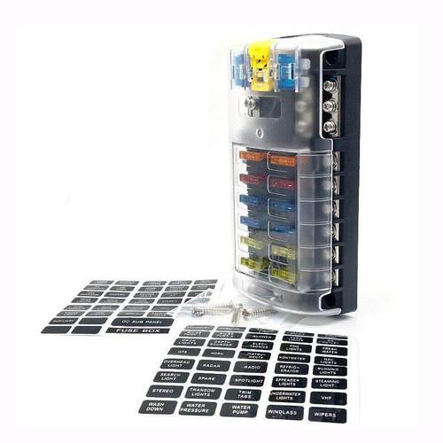 1装2保路新款正负极险179改盒汽车房车游艇保险丝座带黄卡扣