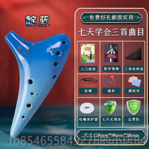 高档林中鸟笛1二2孔中音C陶调AC儿童初学者十小学生专孔业演奏乐